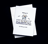 Peeking Over Cow - Handcrafted (blank) Card - dr16-0064